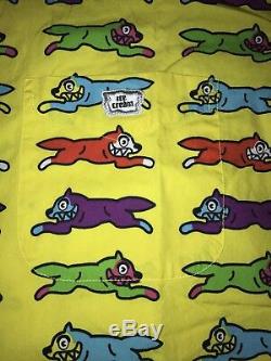 Billionaire boys club Bbc Button Up Shirt yellow red ice cream running dog green