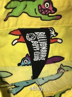 Billionaire boys club Bbc Button Up Shirt yellow red ice cream running dog green