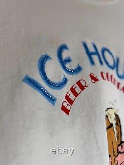 Bode Ice House Beaded Tee Size Large Cream White NEW