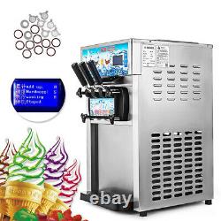 CE 18L/H 3 Flavor Frozen Yogurt Cone Maker Commercial Soft Ice Cream Machine
