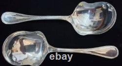 CHRISTOFLE PERLES Sterling Silver Casserole or Ice Cream Large Serving Spoon