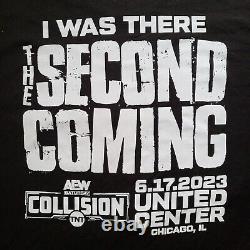 CM Punk Aew Collision I Was There 6-17-23 Event Shirt Size L + Ice Cream Bar New