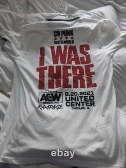 Cm Punk RARE I Was There 8/20/21 Large T-shirt + Ice Cream Wrapper