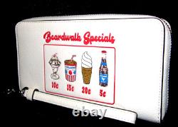 Coach CU382 Long Zip Around Wallet Boardwalk Graphic Ice Cream Print NWT $298