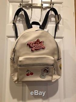 Coach F25910 Charlie Leather Backpack American Dreaming Motif Ice Cream Tote