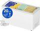 Commercial Ice Cream Chest Freezer 20 Cu. Ft Display Showcase with Glass Top New