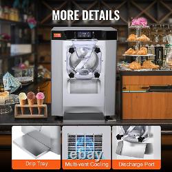 Commercial Ice Cream Machine 1400W 20/5.3 GPH Hard Serve Ice Cream Maker with LE