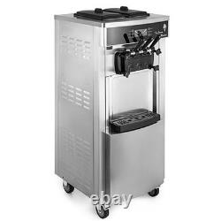Commercial Stainless Soft Serve Ice Cream & Frozen Yogurt Maker Machine 3 Flavor