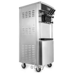 Commercial Stainless Soft Serve Ice Cream & Frozen Yogurt Maker Machine 3 Flavor
