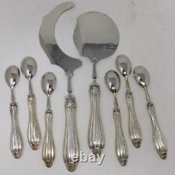 Continental 800 Silver Ice Cream 8-Piece Serving Set Vintage 2 Large Servers