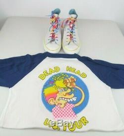 Converse Grateful Dead Head Ice Cream Kid 13 T-Shirt LOT Shoes Tour Rap Band Tee
