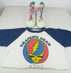 Converse Grateful Dead Head Ice Cream Kid 13 T-Shirt LOT Shoes Tour Rap Band Tee