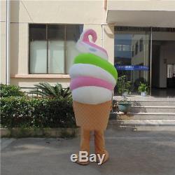 Cosplay Ice Cream Mascot Adversting Costume adults Parade Restaurant Dress Outfi