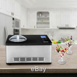 Costway Ice Cream Maker Automatic Stainless Steel Electric Countertop Large Frui