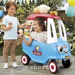 Cozy Ice Cream Truck, Coupe Ride On Car, Kid and Parent Large Multicolored
