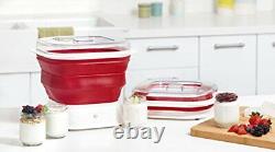 Cuisipro Collapsible Yogurt Maker Large Red/White