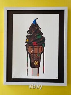 DEATH NYC Hand Signed LARGE Print Framed 16x20in COA ICE CREAM CONE LOUIS VUIT &