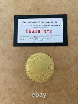 DEATH NYC Hand Signed LARGE Print Framed 16x20in COA ICE CREAM CONE LOUIS VUIT &