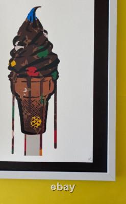 DEATH NYC Hand Signed LARGE Print Framed 16x20in COA ICE CREAM LOUIS VUIT & $$