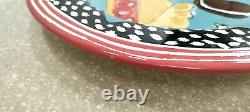 DROLL DESIGNS Large Hand painted Oval platter Cherry Pie Ice cream cone Cupcakes