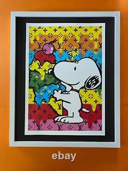 Death NYC LG Framed 16x20in Pop Art Original Certified / Snoopy LV Ice Cream 2