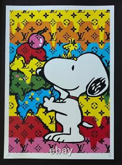 Death NYC LG Framed 16x20in Pop Art Original Certified / Snoopy LV Ice Cream 2