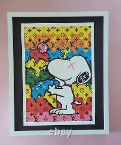 Death NYC Large Framed 16x20in Pop Art Certified SNOOPY CAMERON ICE CREAM #4
