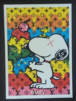 Death NYC Large Framed 16x20in Pop Art Certified SNOOPY CAMERON ICE CREAM #4