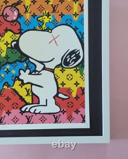Death NYC Large Framed 16x20in Pop Art Certified SNOOPY CAMERON ICE CREAM #4