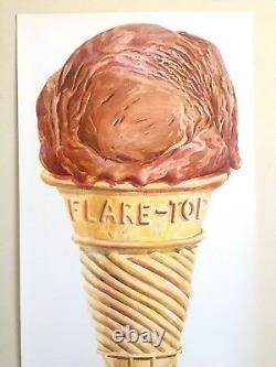 Don Nice Rare Vtg 1980 Ice Cream Cone Lithograph Print Pop Art Exhibition Poster