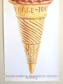 Don Nice Rare Vtg 1980 Ice Cream Cone Lithograph Print Pop Art Exhibition Poster