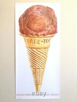 Don Nice Rare Vtg 1980 Ice Cream Cone Lithograph Print Pop Art Exhibition Poster