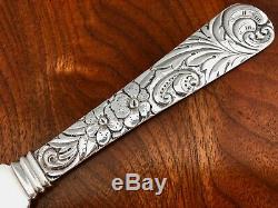 - Durgin Large Solid Sterling Silver Ice Cream / Cake Slice Scroll 1886 No Mono