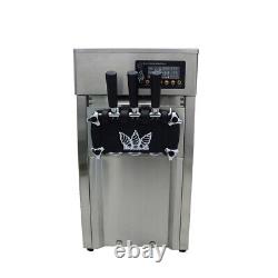 Electric 3 Flavors Soft Ice Cream Machine 110V 1.6hp LED Display Large Output