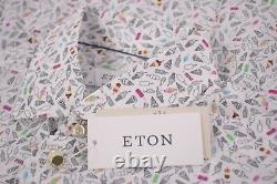 Eton NWT Dress / Sport Shirt Size 16.5 42 L Contemporary Multicolor Ice Cream