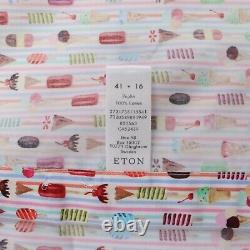 Eton NWT Sport Shirt Size 16 41 L Slim Fit In Multicolor Ice Cream Print