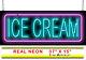 Extra Large Ice Cream Neon Sign Easy Window Installation Real Hand Bent Neon
