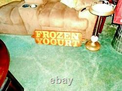 FROZEN YOGURT Sign Large 3D All Wood 34 x 9.5 Restaurant Ice Cream Store