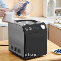 Family-Sized 2QT Automatic Ice Cream Maker with Built-in Compressor & Timer