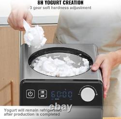 Family-Sized 2QT Automatic Ice Cream Maker with Built-in Compressor & Timer