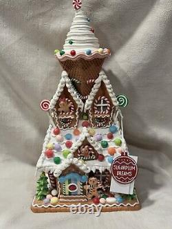 Gingerbread House LED Sugar Plum Dreams Light Up Christmas Decor Ice Cream20in