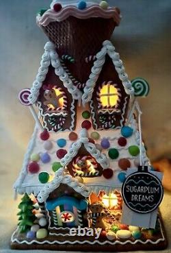 Gingerbread House LED Sugar Plum Dreams Light Up Christmas Decor Ice Cream20in
