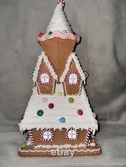 Gingerbread House LED Sugar Plum Dreams Light Up Christmas Decor Ice Cream20in