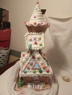 Gingerbread House LED Sugar Plum Dreams Light Up Christmas Decor Ice Cream20in