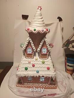 Gingerbread House LED Sugar Plum Dreams Light Up Christmas Decor Ice Cream20in