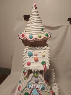 Gingerbread House LED Sugar Plum Dreams Light Up Christmas Decor Ice Cream20in