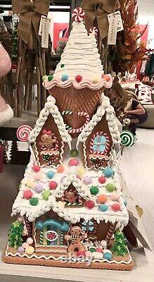 Gingerbread House LED Sugar Plum Dreams Light Up Christmas Decor Ice Cream20in