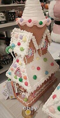 Gingerbread House LED Sugar Plum Dreams Light Up Christmas Decor Ice Cream20in