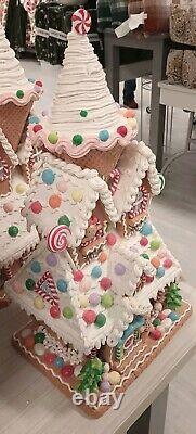 Gingerbread House LED Sugar Plum Dreams Light Up Christmas Decor Ice Cream20in