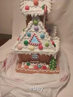 Gingerbread House LED Sugar Plum Dreams Light Up Christmas Decor Ice Cream20in